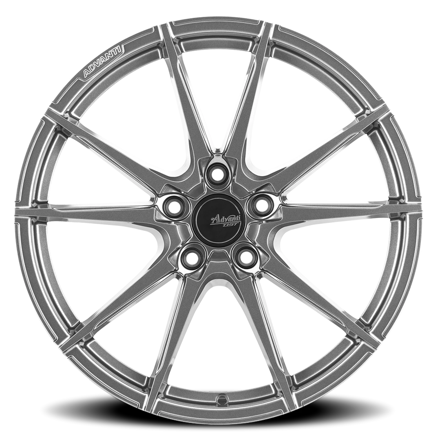 Advanti Appello Gloss Graphite W/ Machine Cut PCD 19x8.5 +35 5x114.3mm 73.1mm - Wheelwiz