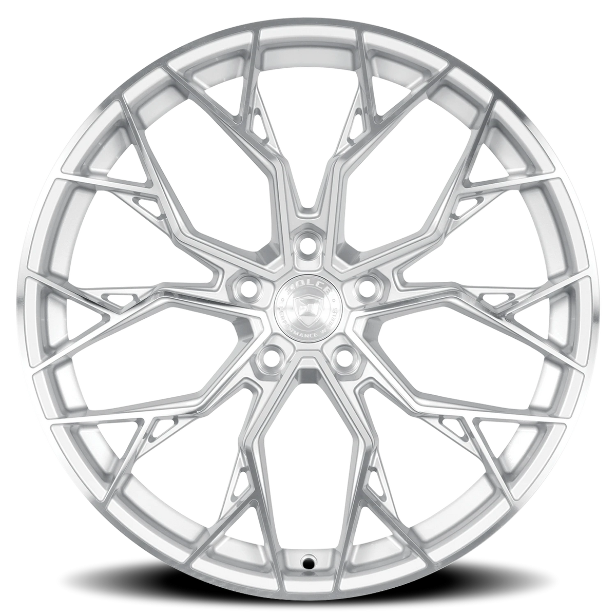 Dolce Performance Aria Gloss Silver W/ Machined Face 19x9.5 +40 5x120mm 72.56mm