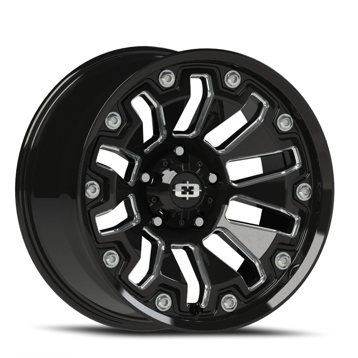 Vision Wheel 362 Gloss Black Milled Spoke 18x9 +12 5x127mm 78.1mm - Wheelwiz