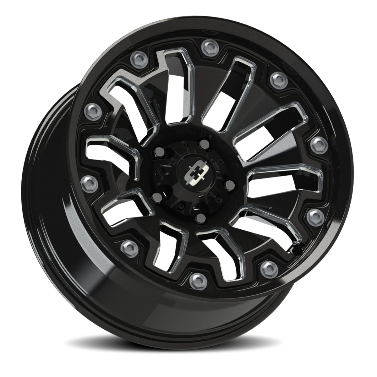 Vision Wheel 362 Gloss Black Milled Spoke 18x9 +12 5x127mm 78.1mm - Wheelwiz