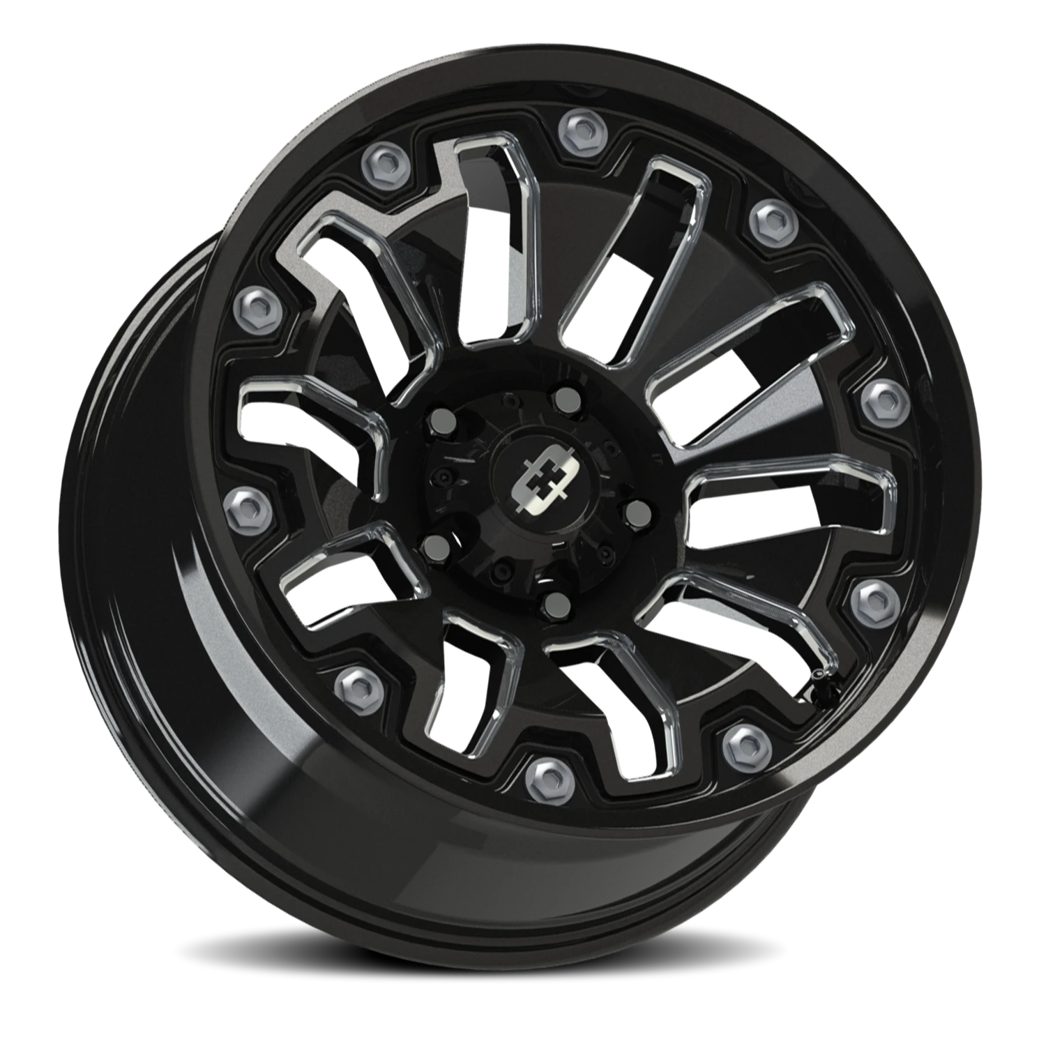 Vision Wheel 362 Gloss Black Milled Spoke 18x9 +12 5x127mm 78.1mm - Wheelwiz