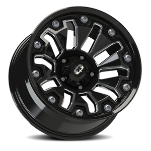Vision Wheel 362 Gloss Black Milled Spoke 18x9 +12 5x127mm 78.1mm - Wheelwiz