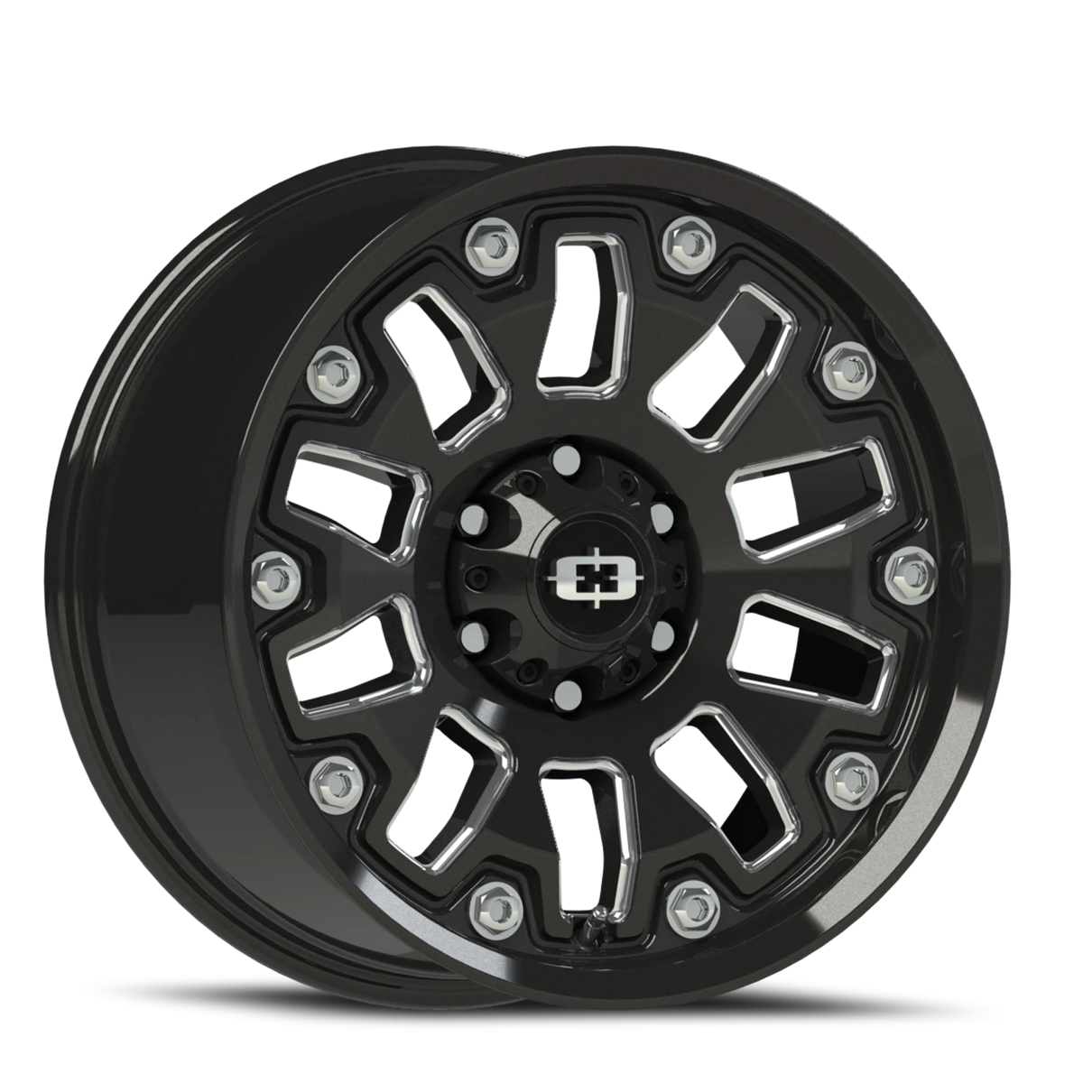 Vision Wheel 362 Gloss Black Milled Spoke 18x9 +12 6x139.7mm 106.2mm - Wheelwiz