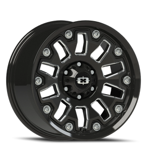 Vision Wheel 362 Gloss Black Milled Spoke 18x9 +12 6x139.7mm 106.2mm - Wheelwiz