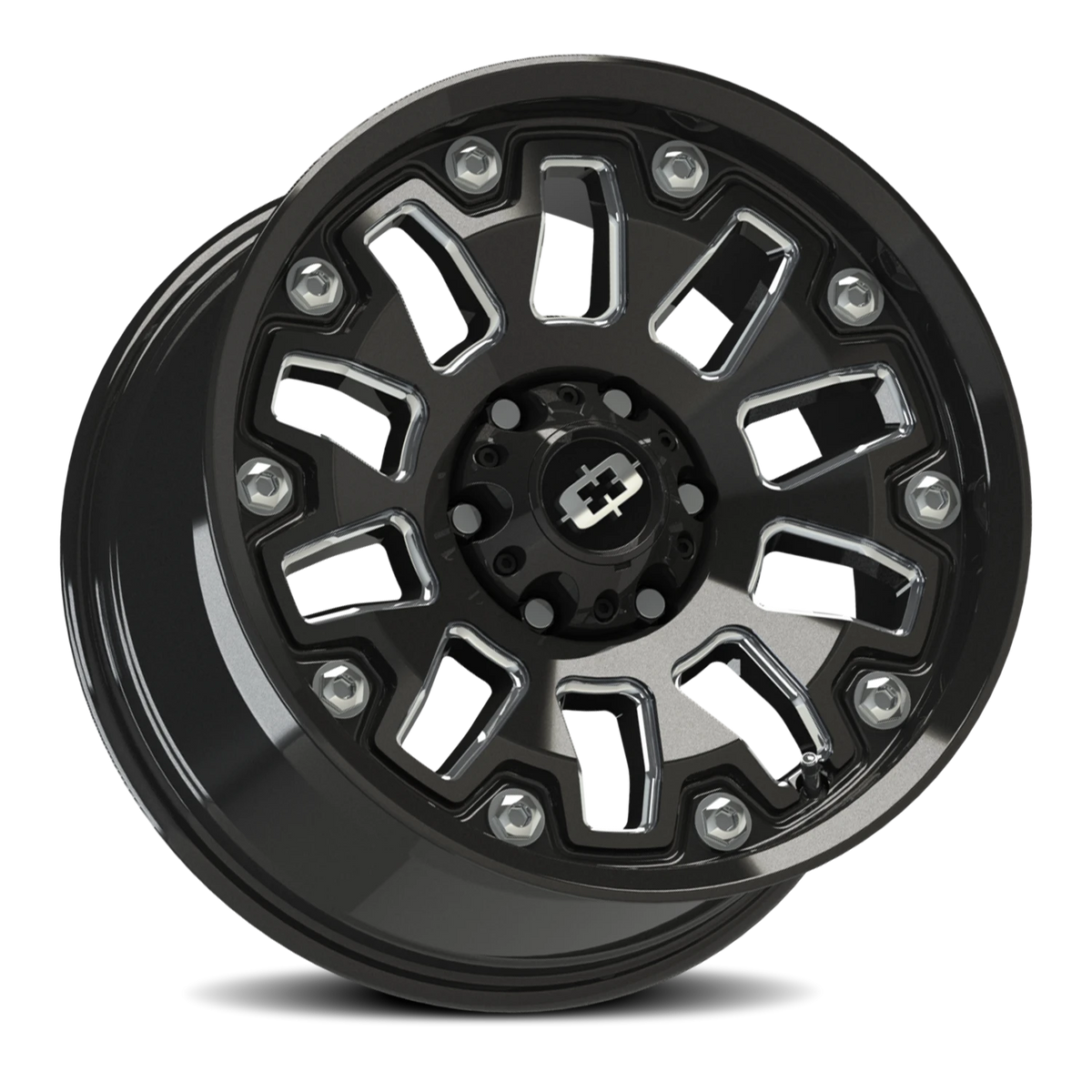 Vision Wheel 362 Gloss Black Milled Spoke 18x9 +12 6x139.7mm 106.2mm - Wheelwiz