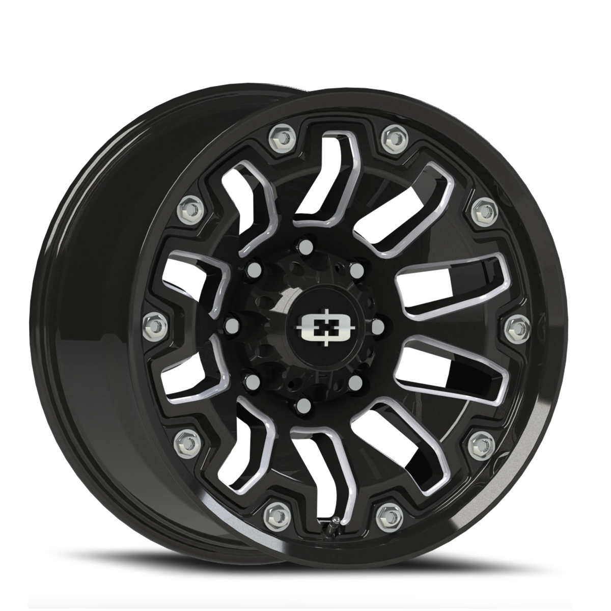 Vision Wheel 362 Gloss Black Milled Spoke 20x9 +12 8x165.1mm 125.2mm - Wheelwiz