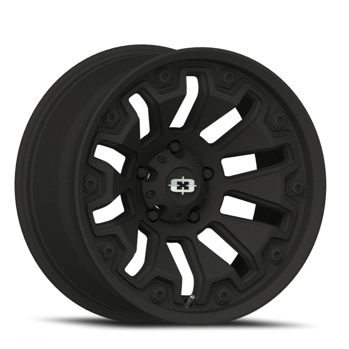 Vision Wheel 362 Satin Black with Black Bolt Inserts 20x10 -25 5x127mm 78.1mm - Wheelwiz