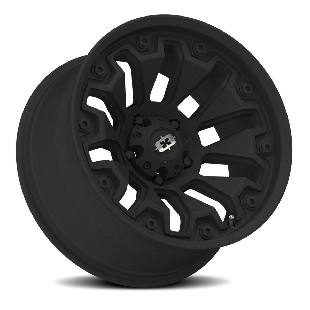 Vision Wheel 362 Satin Black with Black Bolt Inserts 20x10 -25 5x127mm 78.1mm - Wheelwiz