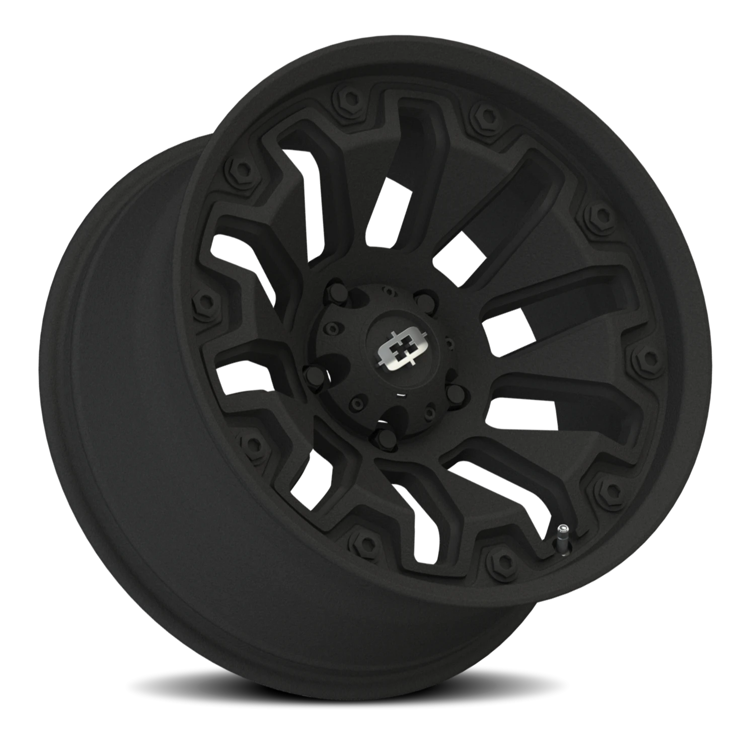 Vision Wheel 362 Satin Black with Black Bolt Inserts 20x9 +12 5x150mm 110.2mm - Wheelwiz