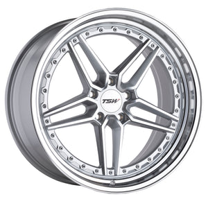 TSW ASCARI Silver W/ Mirror Cut Face & Lip 20x10.5 +40 5x114.3mm 76.1mm - Wheelwiz