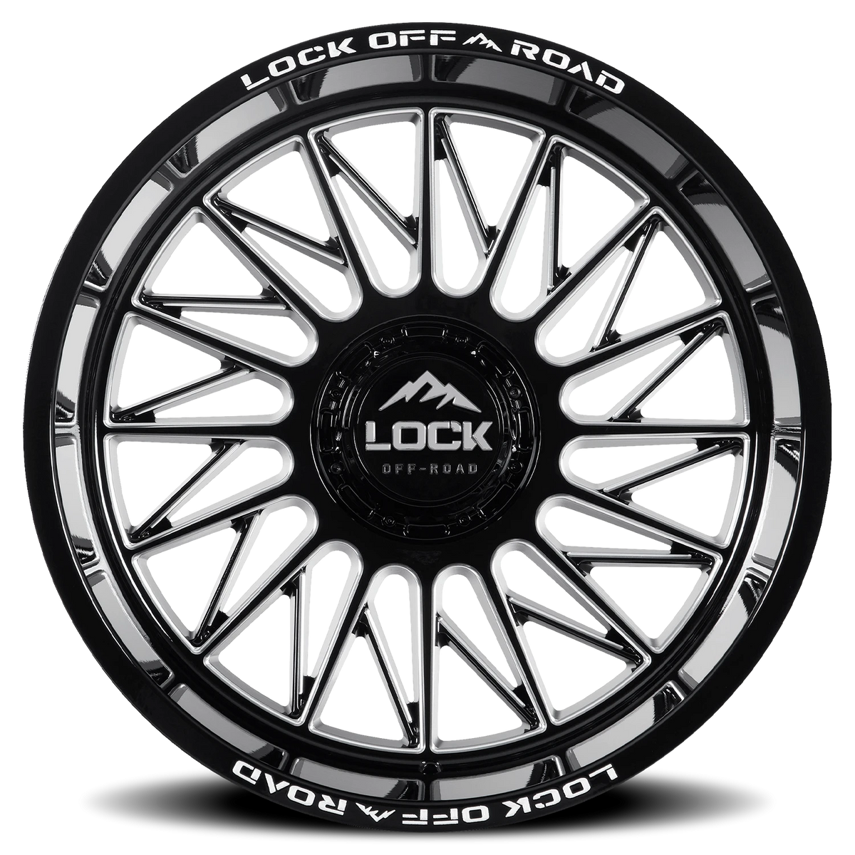 Lock Offroad Assault Gloss Black W/ Milling 20x10 -18 5x127|5x139.7mm 87.1mm