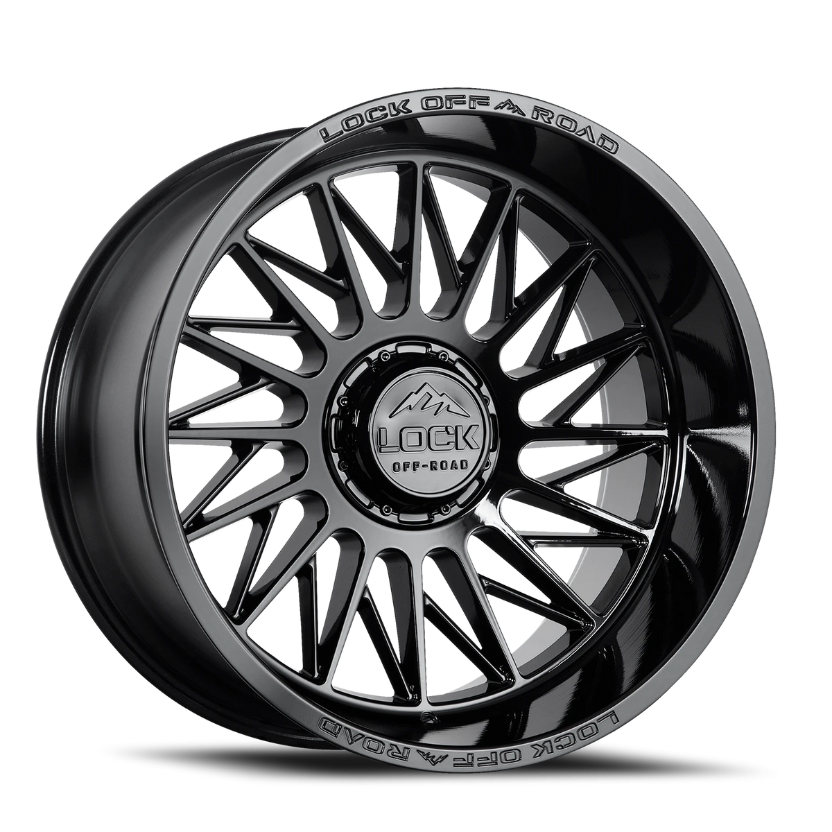 Lock Offroad Assault Gloss Black 22x10 -18 5x127|5x139.7mm 87.1mm