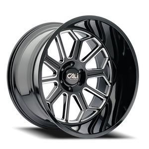 Cali Off-road AUBURN Gloss black milled 24x14 -76 8x180mm 124.1mm