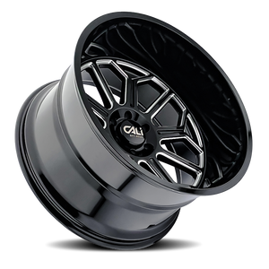 Cali Off-road AUBURN Gloss black milled 24x14 -76 8x180mm 124.1mm