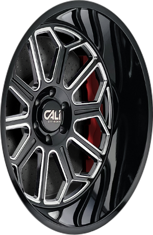 Cali Off-road AUBURN Gloss black milled 24x14 -76 8x180mm 124.1mm