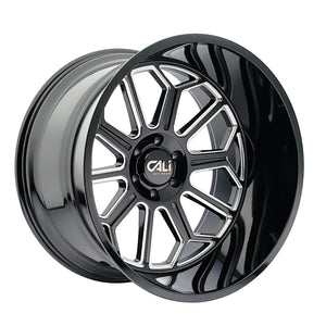 Cali Off-road AUBURN Gloss black milled 24x14 -76 8x180mm 124.1mm