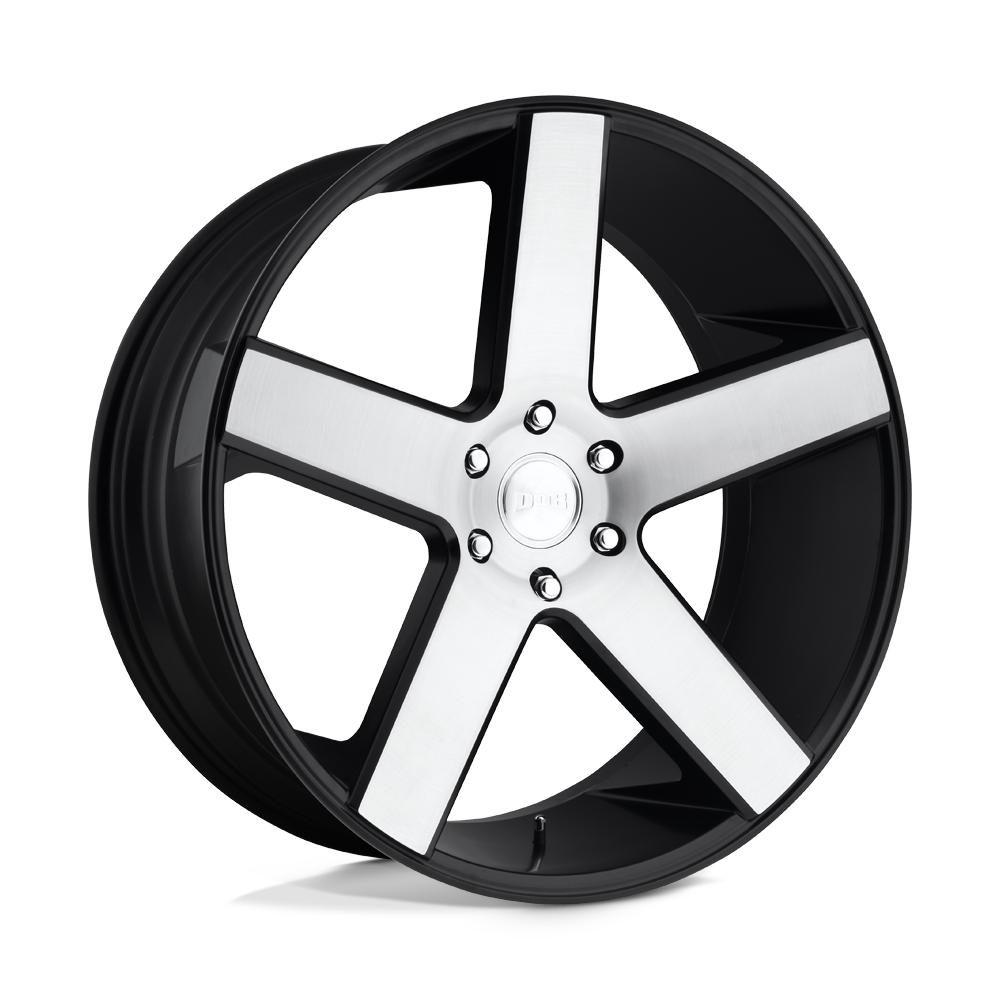 DUB S217 BALLER Gloss Black Brushed 22x9.5 +11 5x127mm 78.1mm - WheelWiz