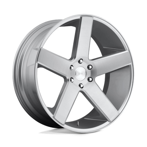 DUB S218 BALLER Gloss Silver Brushed 24x10 +11 5x127mm 78.1mm - WheelWiz