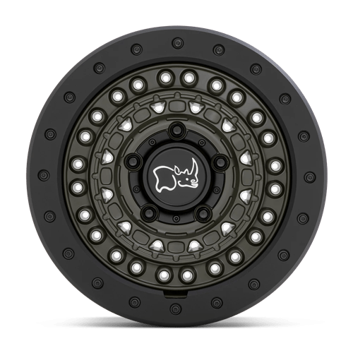 Black Rhino BARRICADE Olive Drab Green With Black Rock Guard 17x8.5 +10 6x135mm 87.1mm - WheelWiz