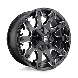 Fuel Offroad D578 BATTLE AXE Gloss Black Milled 20x9 +20 8x180mm 124.2mm - WheelWiz