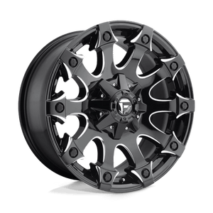 Fuel Offroad D578 BATTLE AXE Gloss Black Milled 20x12 -44 5x139.7|5x150mm 110.1mm - WheelWiz