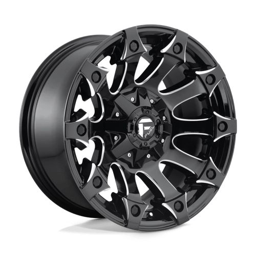 Fuel Offroad D578 BATTLE AXE Gloss Black Milled 18x9 -12 5x114.3|5x127mm 78.1mm - WheelWiz