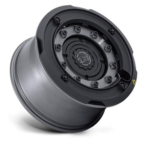 Black Rhino BR027 ARX Gun Black W/ Matte Black Ring 17x8.5 0 8x180mm 124.2mm - Wheelwiz