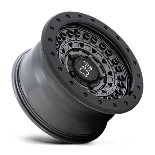 Black Rhino BARRICADE Gun Black W/ Black Rock Guard 17x8.5 -18 6x139.7mm 112.1mm - Wheelwiz