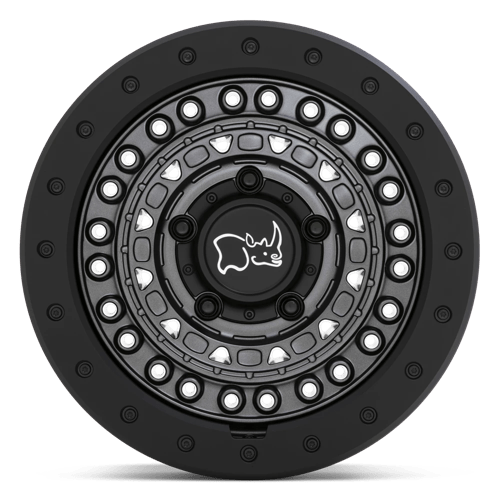 Black Rhino BARRICADE Gun Black W/ Black Rock Guard 17x8.5 -18 6x139.7mm 112.1mm - Wheelwiz