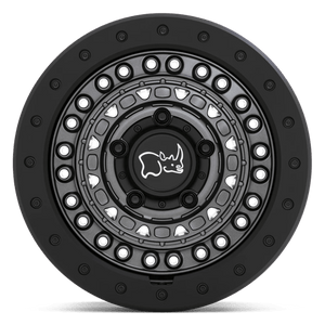 Black Rhino BARRICADE Gun Black W/ Black Rock Guard 17x8.5 -18 6x139.7mm 112.1mm - Wheelwiz
