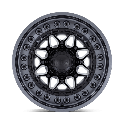 Black Rhino ALPHA Matte Black W/ Gunmetal Lip 17x9 0 6x139.7mm 106.1mm - Wheelwiz