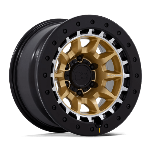 Black Rhino BR016 TUSK Matte Gold W/ Machined Ring 17x8.5 -10 6x135mm 87.1mm - Wheelwiz