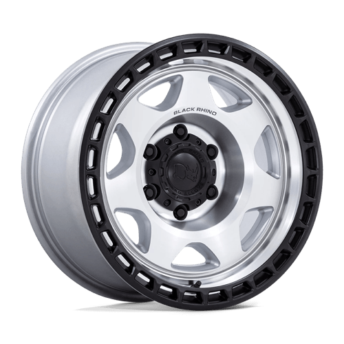 Black Rhino BR018 VOYAGER Silver Machined W/ M-black Lip 17x8.5 -10 6x120mm 66.9mm