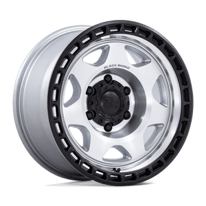 Black Rhino BR018 VOYAGER Silver Machined W/ M-black Lip 17x8.5 0 6x114.3mm 66.1mm - Wheelwiz
