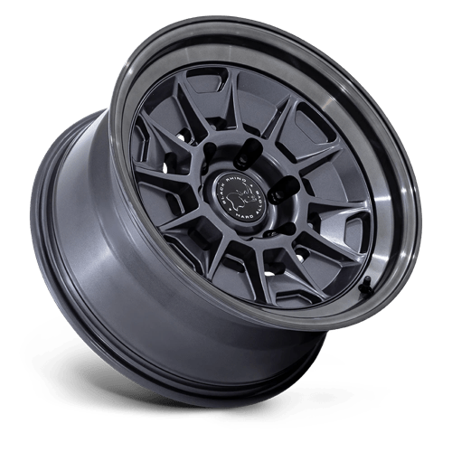 Black Rhino BR021 MONDO Matte Gunmetal W/ G-gray Lip 18x9 +12 6x139.7mm 106.1mm - Wheelwiz