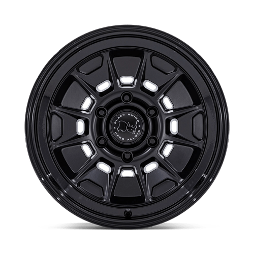 Black Rhino BR021 MONDO Matte Black W/ Gloss Black Lip 17x9 -38 6x139.7mm 106.1mm - Wheelwiz