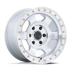 Black Rhino BR029 TROOPER Gloss Silver W/ Machined Face 17x8.5 -10 6x135mm 87.1mm - Wheelwiz