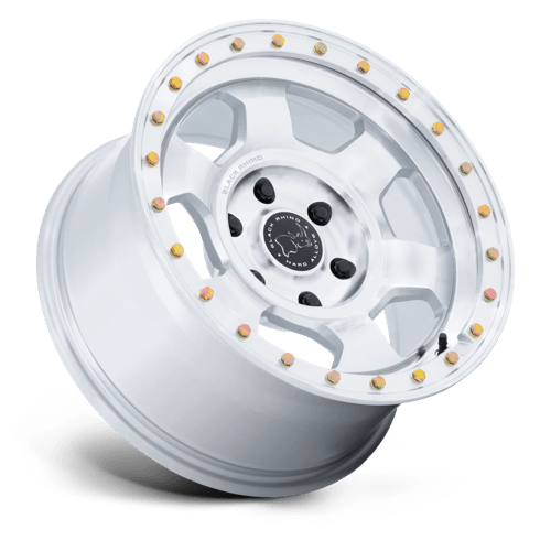 Black Rhino BR029 TROOPER Gloss Silver W/ Machined Face 17x8.5 -10 6x135mm 87.1mm - Wheelwiz