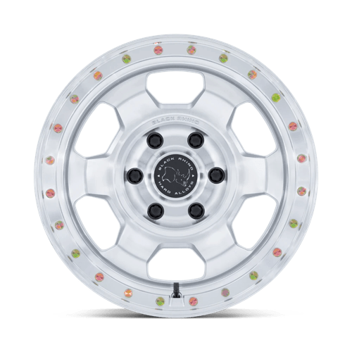 Black Rhino BR029 TROOPER Gloss Silver W/ Machined Face 17x8.5 0 5x127mm 71.5mm