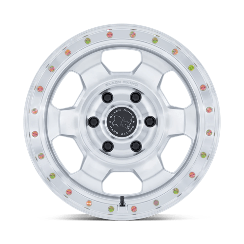 Black Rhino BR029 TROOPER Gloss Silver W/ Machined Face 17x8.5 0 5x127mm 71.5mm - Wheelwiz