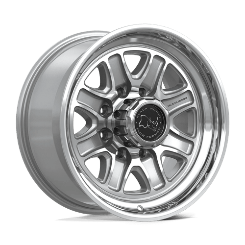 Black Rhino BR032 ECHO Gloss Silver W/ Machined Face 18x9 +12 8x180mm 124.2mm - Wheelwiz