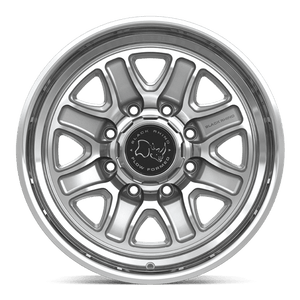 Black Rhino BR032 ECHO Gloss Silver W/ Machined Face 18x9 +12 8x180mm 124.2mm - Wheelwiz