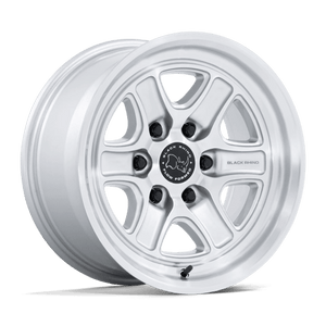 Black Rhino BR032 ECHO Gloss Silver W/ Machined Face 17x8.5 +25 6x139.7mm 106.1mm
