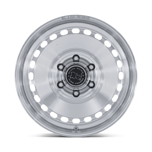 Black Rhino BR036 BASIN Gloss Silver W/ Machined Face 17x8.5 +25 6x114.3mm 66.1mm - Wheelwiz