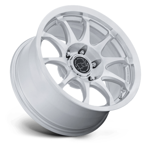 Black Rhino BR038 RONIN Gloss Silver W/ Machined Face 17x8.5 0 6x114.3mm 66.1mm