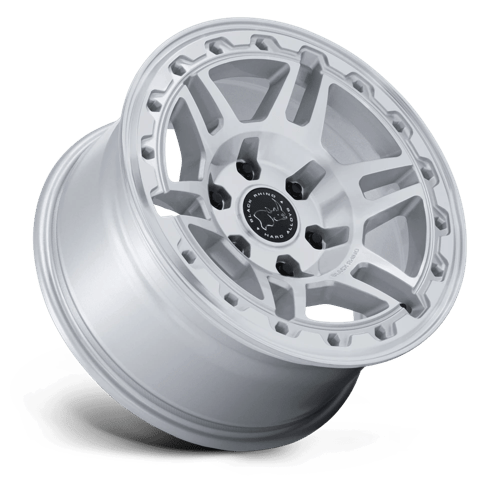 Black Rhino BR039 VANGUARD Gloss Silver W/ Machined Face 17x8.5 0 6x114.3mm 66.1mm