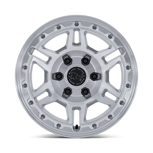 Black Rhino BR039 VANGUARD Gloss Silver W/ Machined Face 17x8.5 0 6x135mm 87.1mm