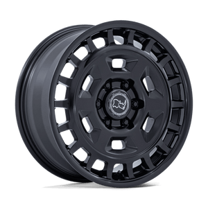 Black Rhino BR405 ROVER Matte Black W/ Gloss Black Lip 17x8 +32 6x130mm 84.1mm - Wheelwiz