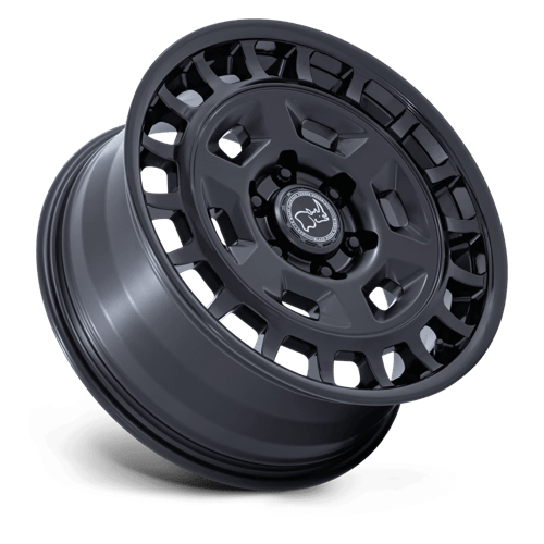 Black Rhino BR405 ROVER Matte Black W/ Gloss Black Lip 17x8 +32 6x130mm 84.1mm - Wheelwiz