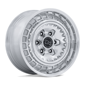 Black Rhino BR601 BASTION Gloss Silver Mach-face Pol-lip 17x8 +32 6x130mm 84.1mm - Wheelwiz